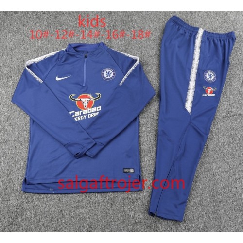 Chelsea Børn Sweatshirt Dragt Blå II 2018-2019 Chelsea Børn Sweatshirt Dragt Blå II 2018-2019